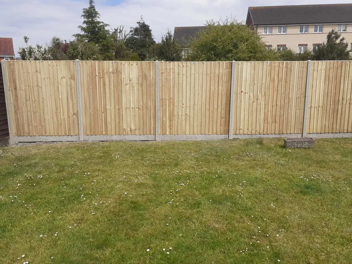 Closeboard timber garden fence with concrete posts – garden fencing in Weston-super-Mare